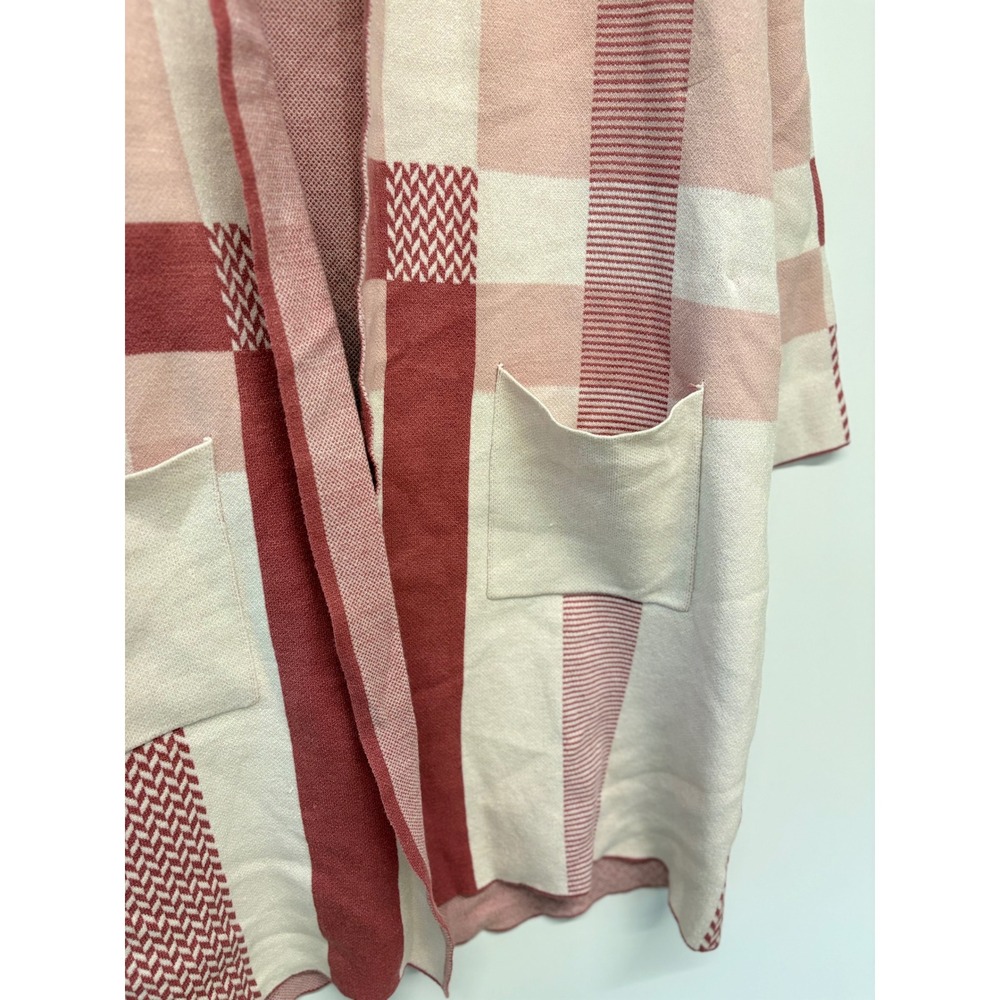 Patchwork Grannycore Long Cardigan Women XL Pink Academia Sweater ClassyCore - Picture 5 of 8